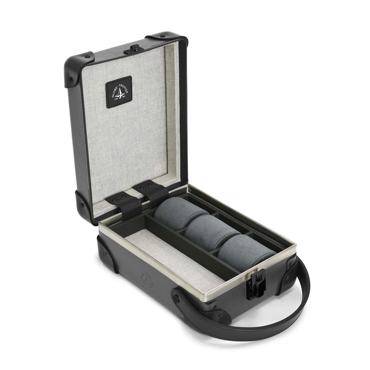 センテナリー · 3 スロット ウォッチケース | チャコール/ブラック/ブラック