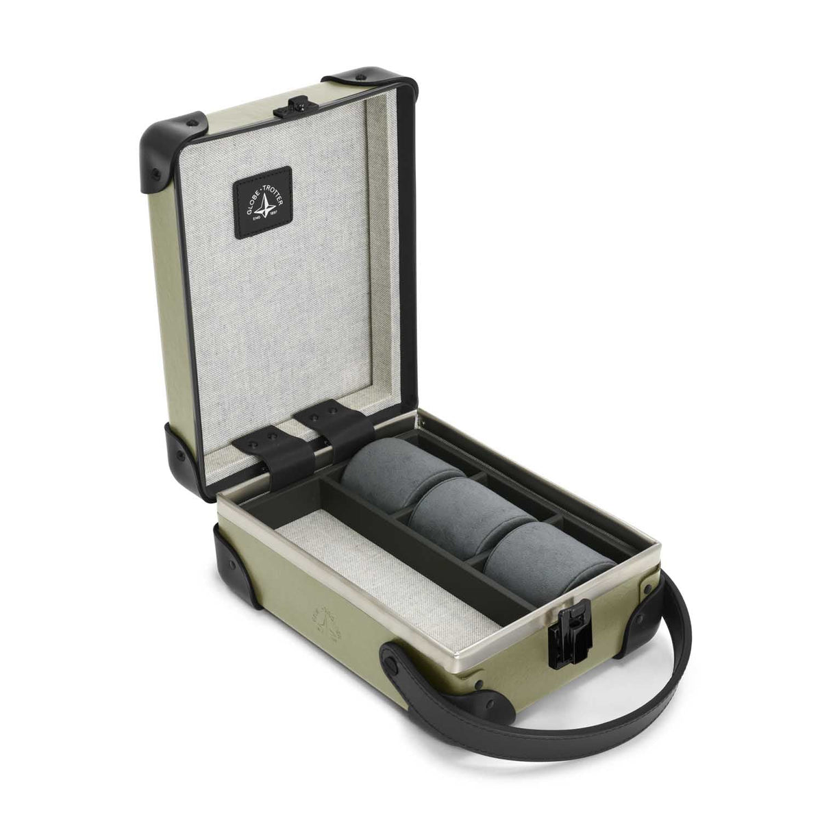 センテナリー · 3 スロット ウォッチケース | オリーブ/ブラック/ブラック