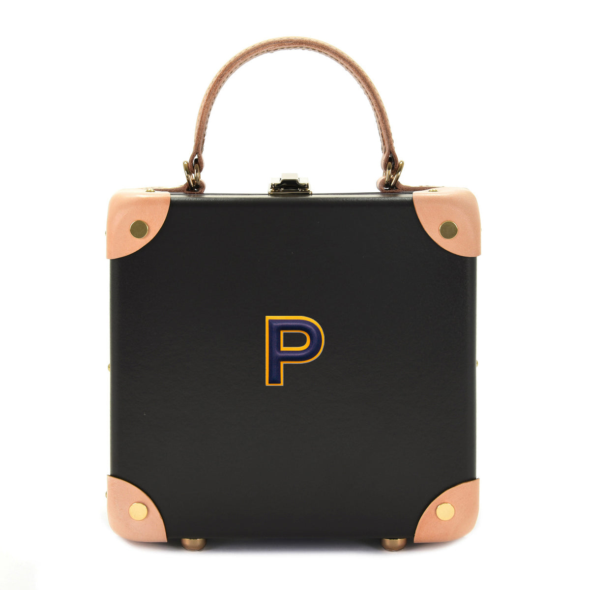 レザーステッカー · アルファベット P | ダークブルー/イエロー