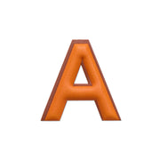 アルファベット · レザーステッカー | オレンジ/ブラウン | A
