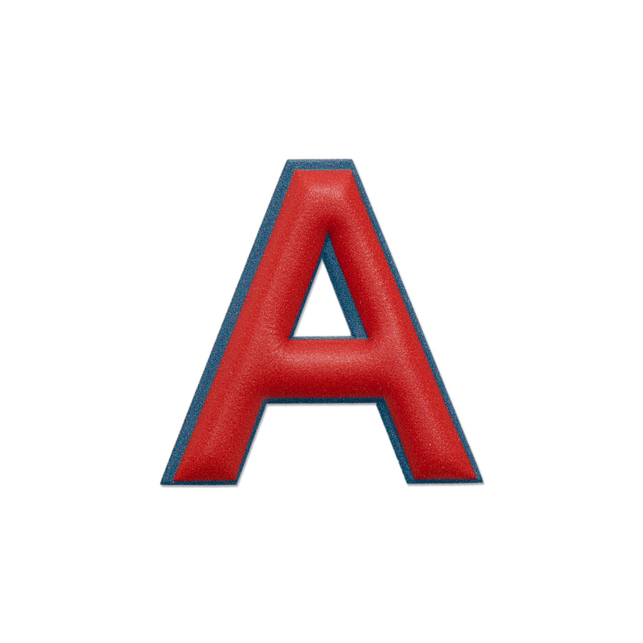 アルファベット · レザーステッカー | レッド/ペトロールブルー | A – first image