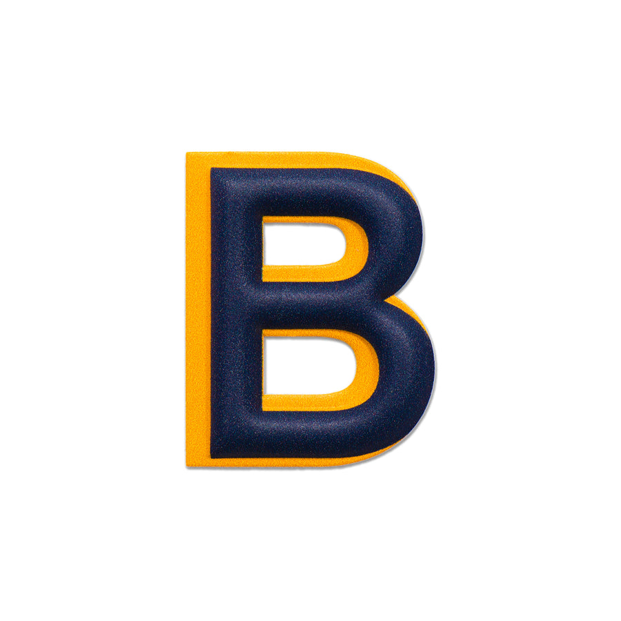 アルファベット · レザーステッカー | イエロー/ダークブルー | B – first image