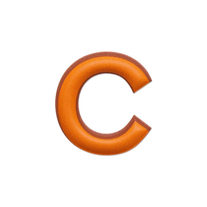 レザーステッカー · アルファベット C | オレンジ/ブラウン