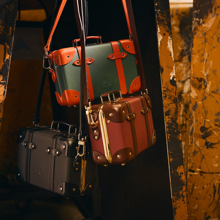 レザークラフテッド · マイクロケース | リーフグリーン/オレンジ/クロム