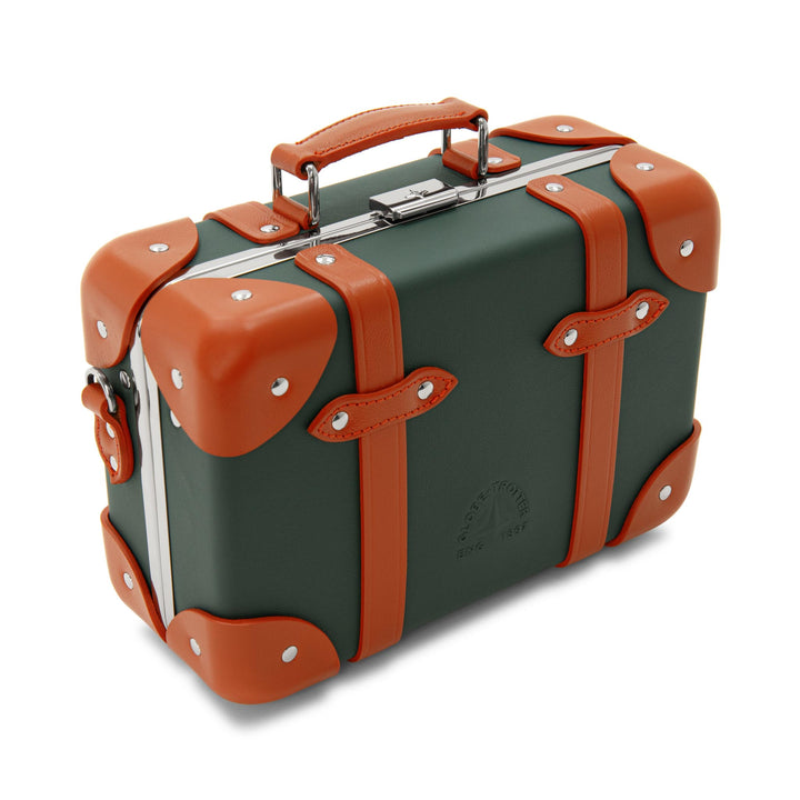 レザークラフテッド · マイクロケース | リーフグリーン/オレンジ/クロム