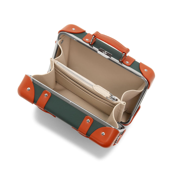 レザークラフテッド · マイクロケース | リーフグリーン/オレンジ/クロム