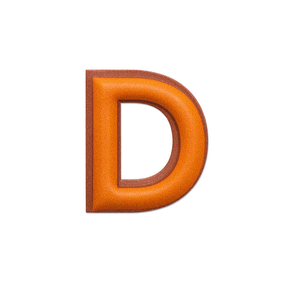 アルファベット · レザーステッカー | オレンジ/ブラウン | D – first image