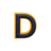 アルファベット · レザーステッカー | イエロー/ダークブルー | D