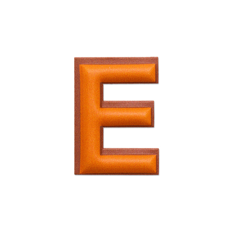 アルファベット · レザーステッカー | オレンジ/ブラウン | E – first image
