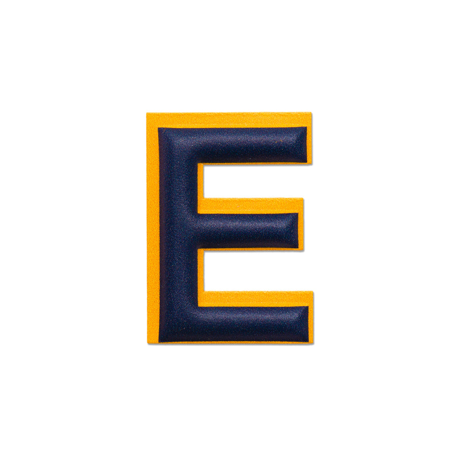 アルファベット · レザーステッカー | イエロー/ダークブルー | E – first image