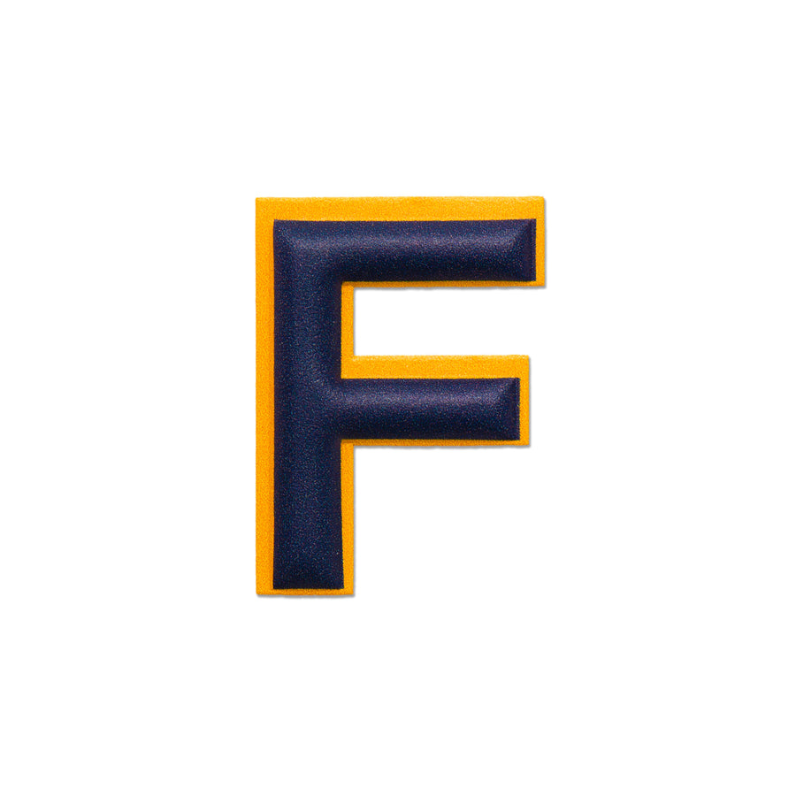 アルファベット · レザーステッカー | イエロー/ダークブルー | F – first image