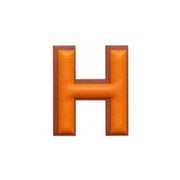 アルファベット · レザーステッカー | オレンジ/ブラウン | H