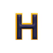 アルファベット · レザーステッカー | イエロー/ダークブルー | H