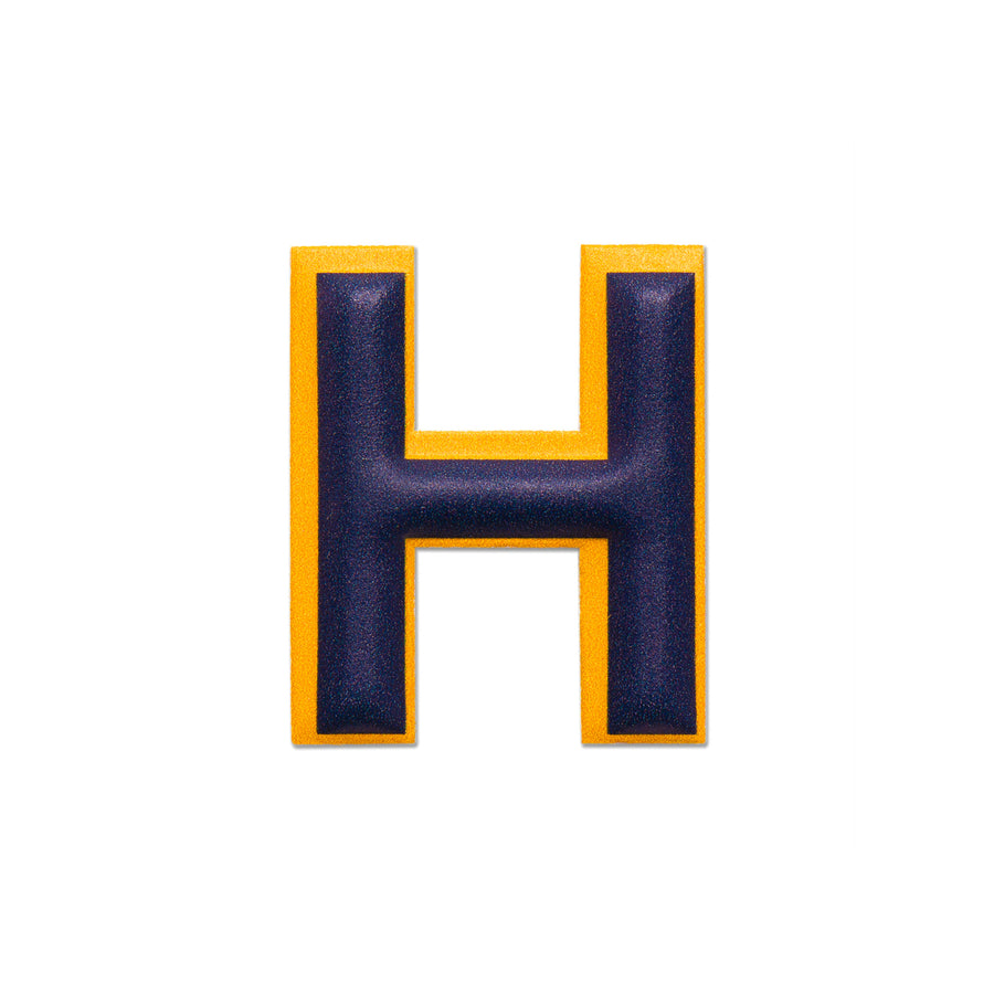 アルファベット · レザーステッカー | イエロー/ダークブルー | H – first image