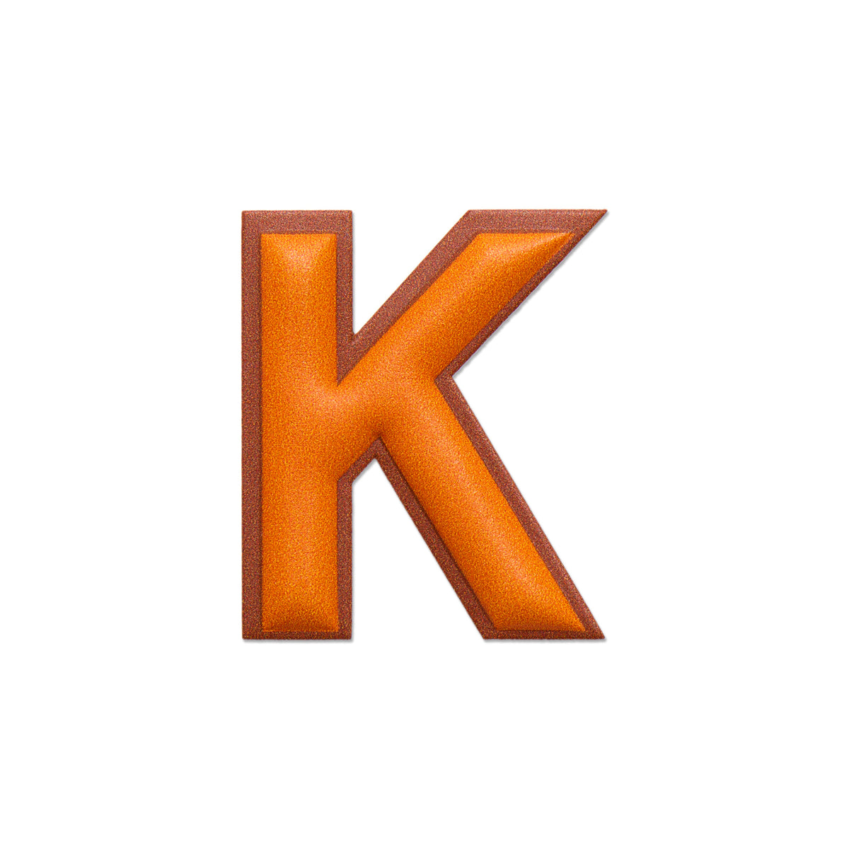 レザーステッカー · アルファベット K | オレンジ/ブラウン