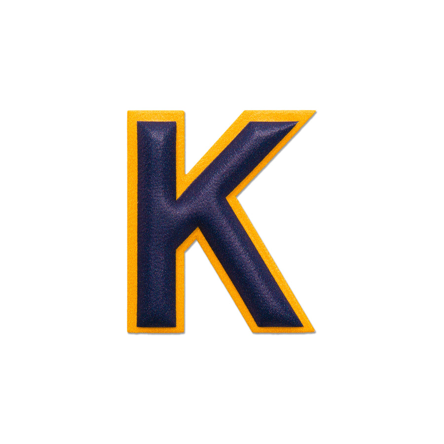 アルファベット · レザーステッカー | イエロー/ダークブルー | K – first image