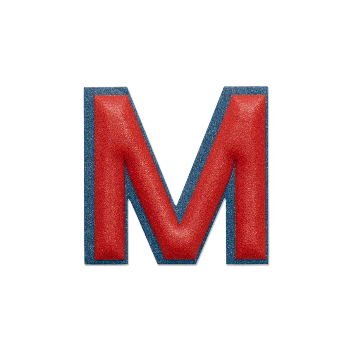 レザーステッカー · アルファベット M | レッド/ぺトロールブルー