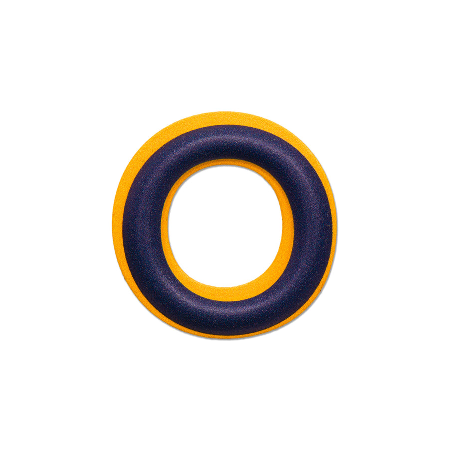 アルファベット · レザーステッカー | イエロー/ダークブルー | O – first image