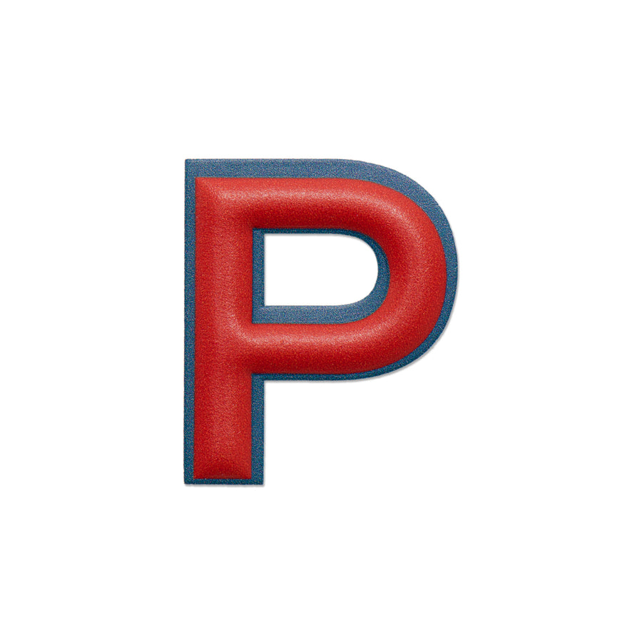アルファベット · レザーステッカー | レッド/ペトロールブルー | P – first image