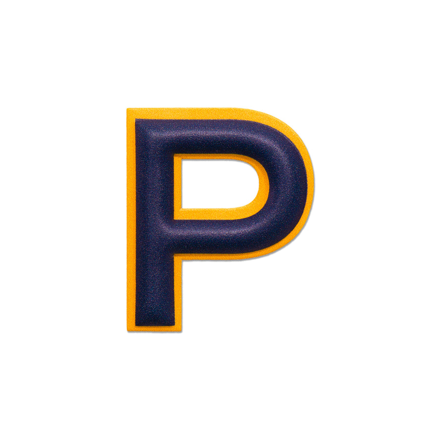 アルファベット · レザーステッカー | イエロー/ダークブルー | P – first image