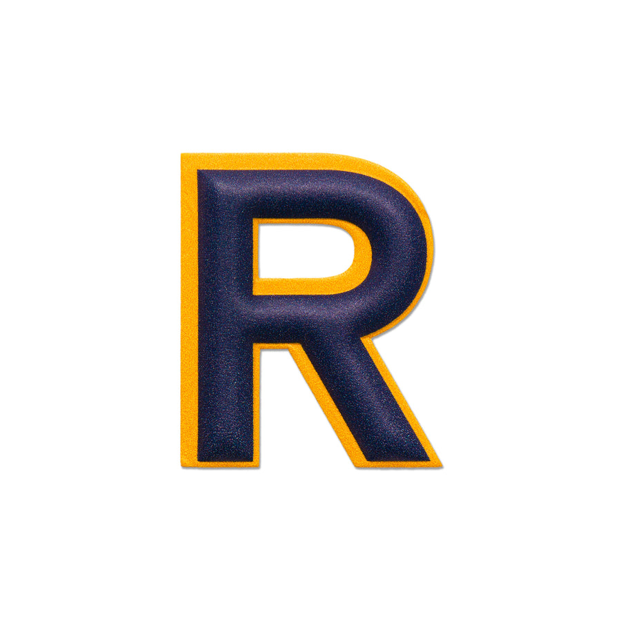 アルファベット · レザーステッカー | イエロー/ダークブルー | R – first image