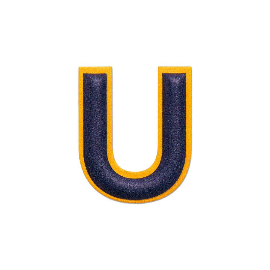 アルファベット · レザーステッカー | イエロー/ダークブルー | U – first image