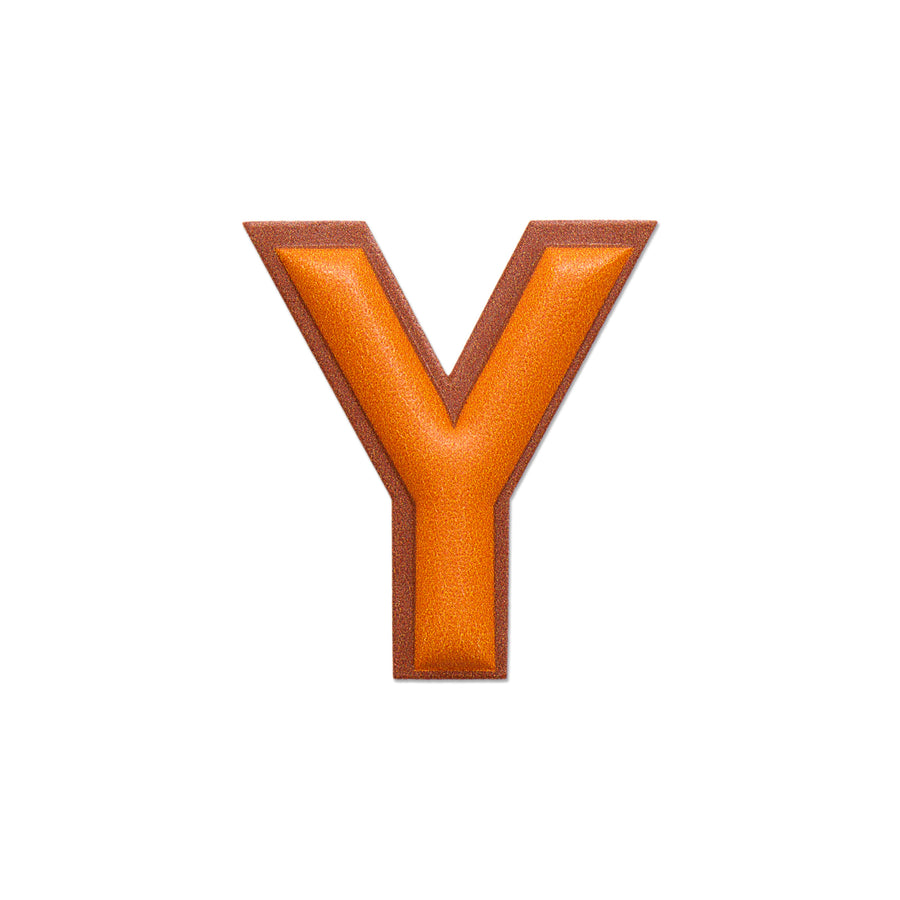 アルファベット · レザーステッカー | オレンジ/ブラウン | Y – first image