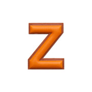 レザーステッカー · アルファベット Z | オレンジ/ブラウン