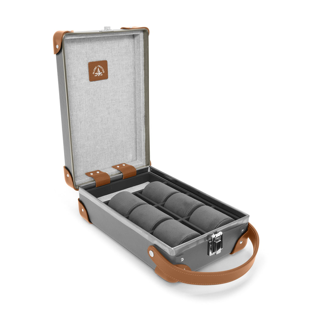 センテナリー · 6 スロット ウォッチケース | グレー/キャラメル